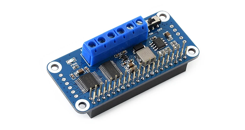 

Motor Driver HAT for Raspberry Pi, I2C Interface Controlled via I2C interface, will drive two DC motors at the same time