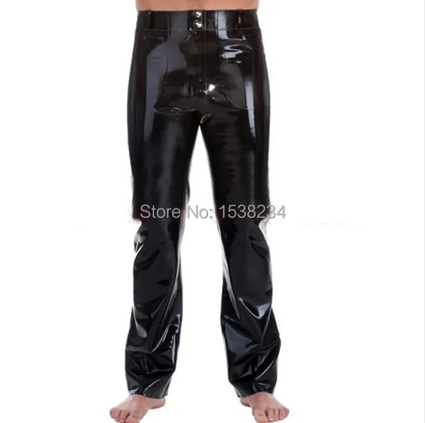 

Rubber Latex Man Trousers Pants Fetish Costumes with Pockets Plus Size XXXL Supply Custom Made