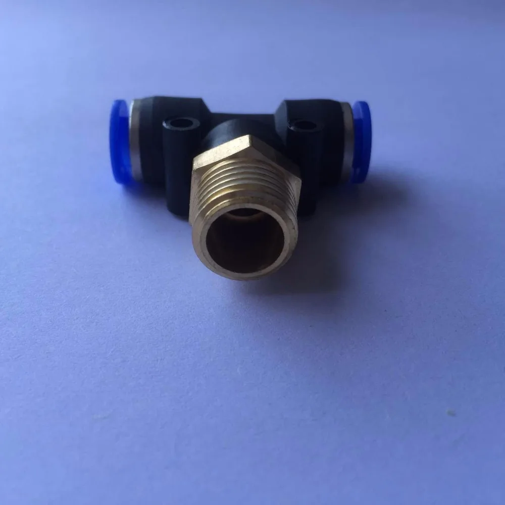 5Pcs 4 PB4-M5/PB4-01/PB4-02 fitting,T-shaped three-way thread ,Pneumatic component,pneumatic quick connector