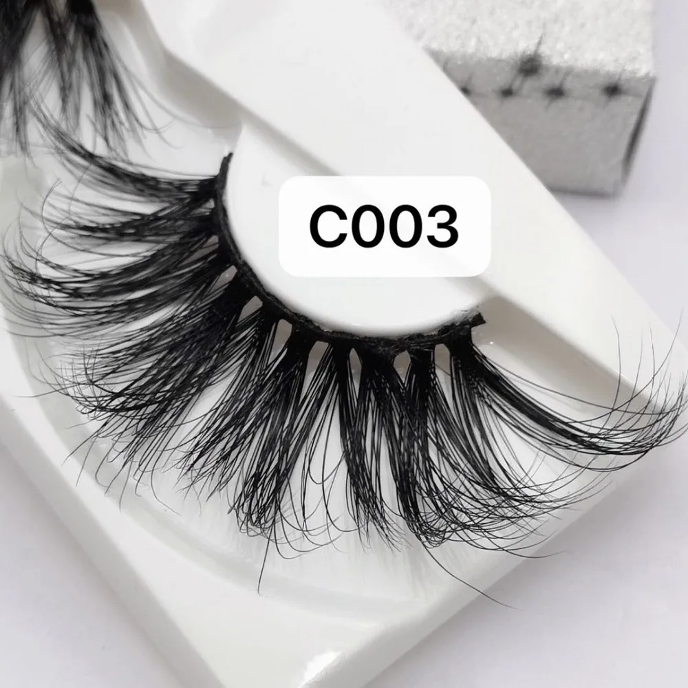 DOCOCER 30mm Long 3D mink lashes extra length mink eyelashes Big dramatic volumn eyelashes strip thick false eyelash