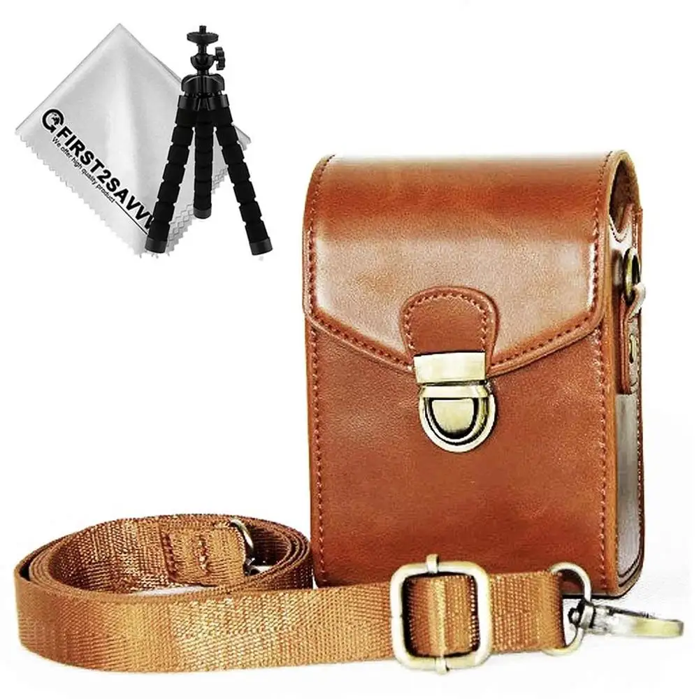 PU  leather camera case bag with strap for Panasonic Lumix DMC TZ200 TZ100 TZ110 TZ91 TZ90 TZ95 ZS70 ZS80 ZS60