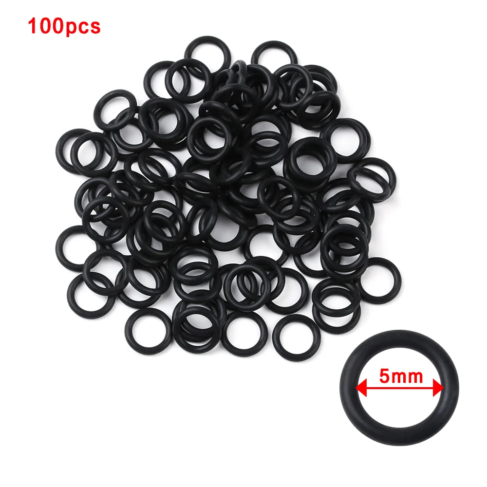 100 PCs Schwarz Gummi O-Ringe Dichtung Dichtung für Würmer Wacky Rig O-Ring Werkzeug Angeln Biss Anzeige angeln Zubehör
