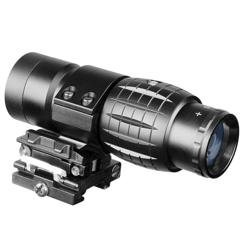 Imagem -02 - Fire Wolf-tactical Optic Sight Hunting Riflescope 3x Lupa Scope Vistas com Ajuste para 20 mm Rifle Gun Rail