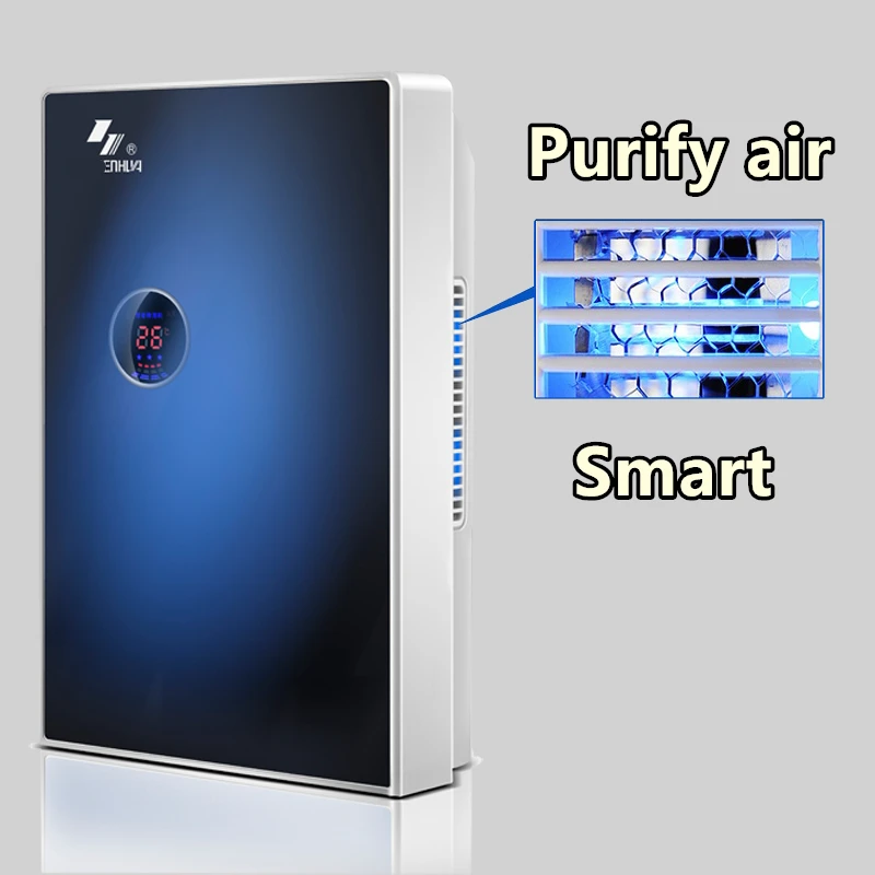 new smart dehumidifiers for home moisture absorber air dryer display humidity temperature blue