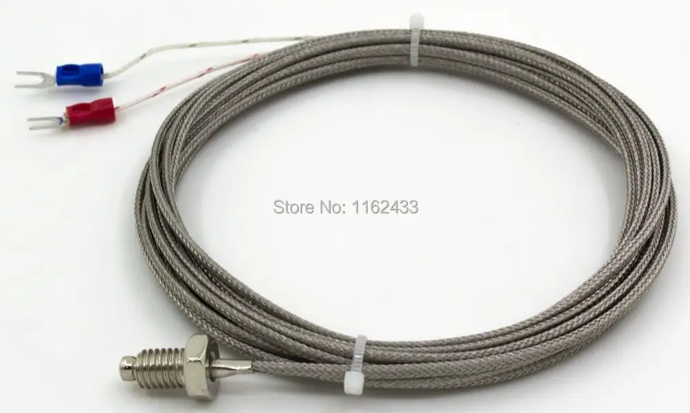 FTARB01 K E type M6 M8 bolt head 4m metal screening cable screw thermocouple temperature sensor