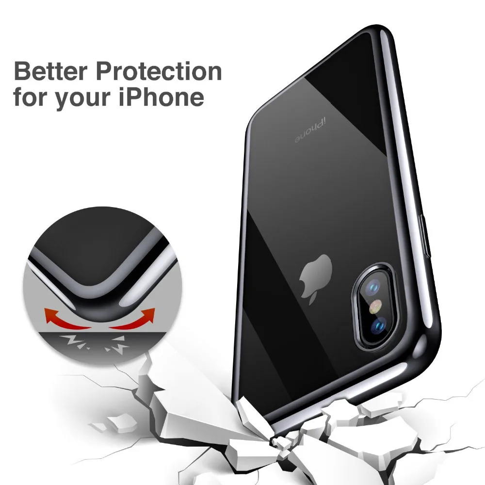Soft TPU Coque Phone Case for iPhone 8 7 SE X XS XR 11 12 13 MIni 14 15 Pro Max Plus Silicone Luxury Plating Edge Cover