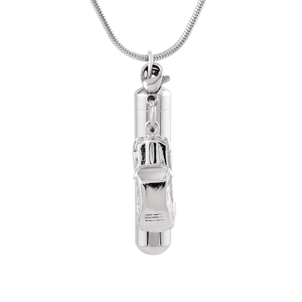 

CMJ9122 Multi-design Cylinder Cremation Urn Pendant Necklace With Charm Ashes Memorial Keepsake Ashes Necklace