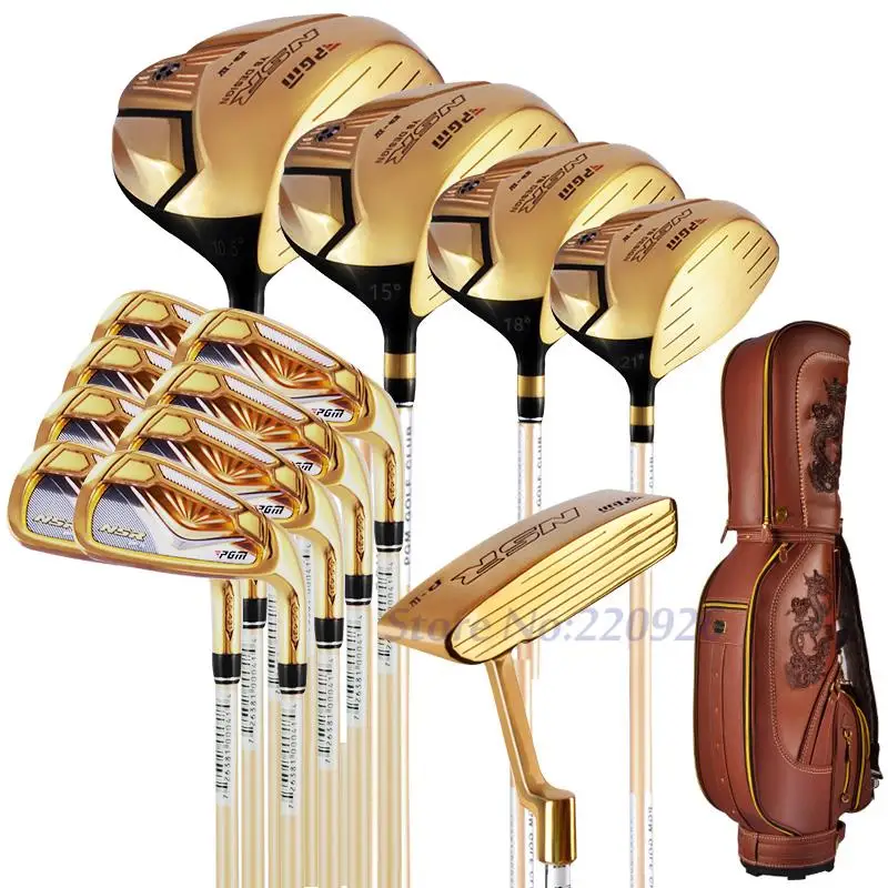 PGM Supreme Golf Club Set 13clubs Titanium For Men With Golf Bag Driver+2Woods+Hybird+8Irons+Putter+Stand BagPackage+Head Covers