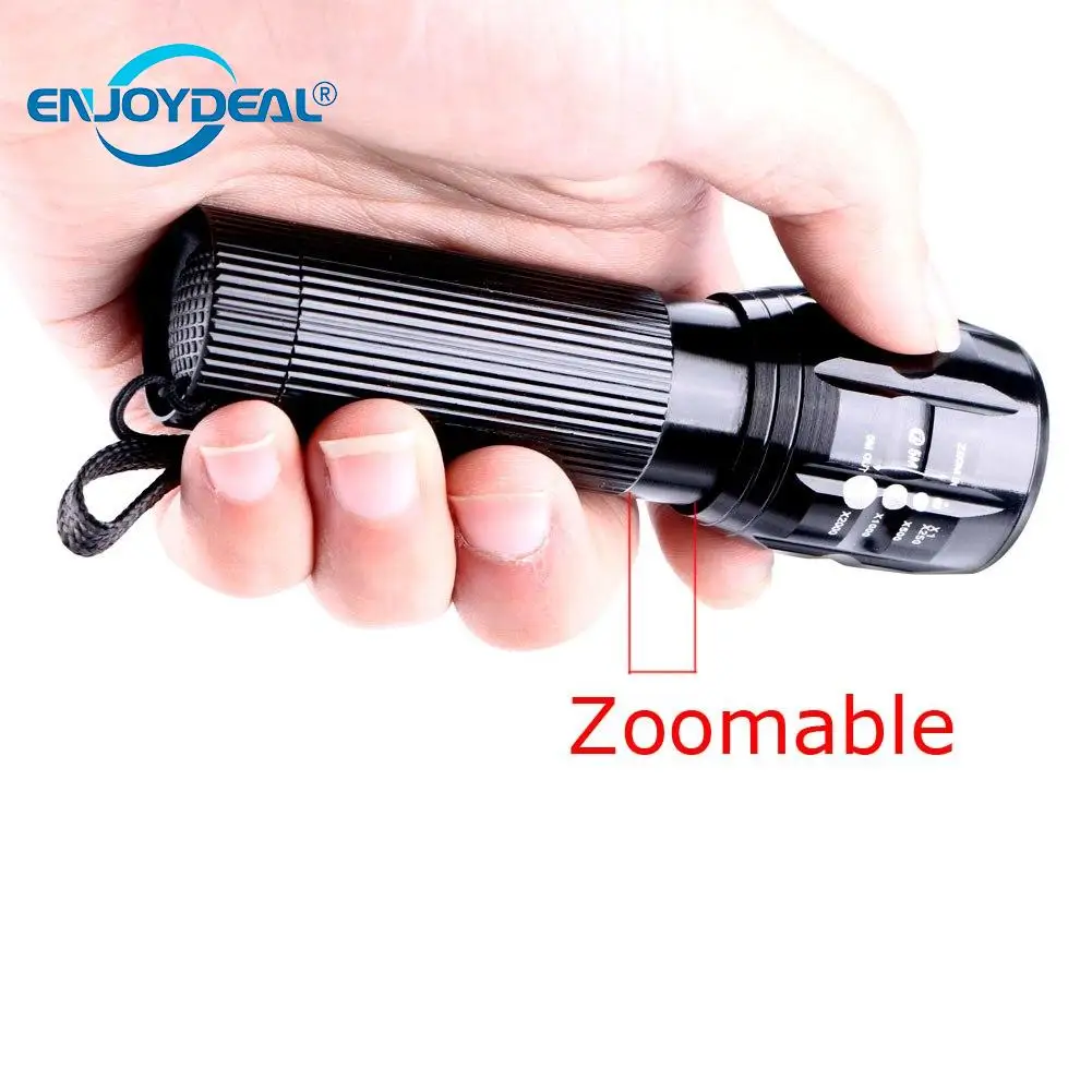 LED Flashlight 2000 Lumens Torch Lamp 3 Modes Zoomable Camping Cycling Head Light Lantern USE AAA battery