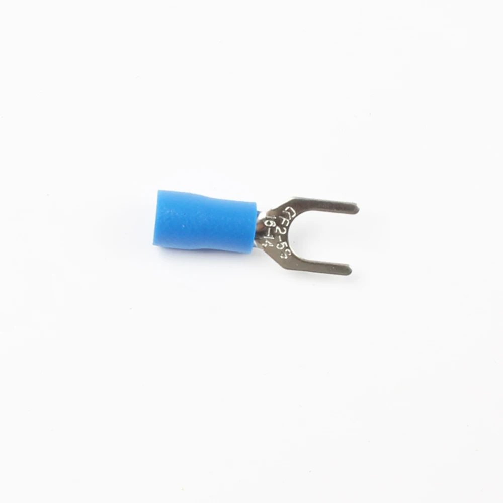 100PCS SV2-5 Blue Furcate Insulated Wiring Terminals Cable Wire Connector Insulating Cable Lug terminals