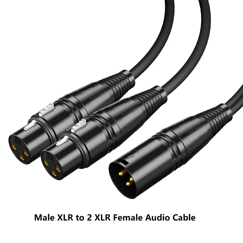 XLR 1 to 2 Audio Cable Female XLR to 2 XLR Male XLR to 2 XLR Female Cable 0.5m 1m 2m 3m 5m 8m