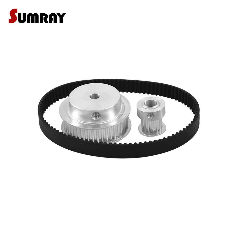 HTD3M 15T 45T Transmission Pulley Belt Kit Reduction 1:3 11mm Width Gear Pulley Set 3M 291 Timing Belt for CNC Machine