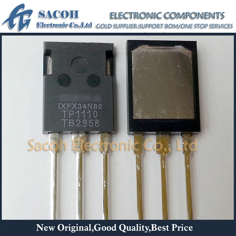 

Refurbished Original 5Pcs/Lot IXFX34N80 34N80 OR IXFX38N80Q2 OR IXFX27N80Q IXFX27N80 PLUS247 34A 800V HiPerFET Power MOSFET