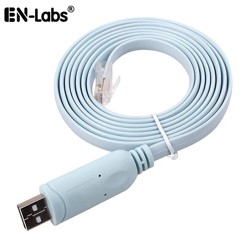 

RJ45 to USB FTDI Chip Serial RS232 Console Cable,T232+ZT213 USB2.0 RS232 to RJ45 Cisco Console Cable/Rollover Cable - 1.8m