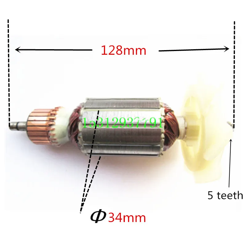 

AC220-240V 5 Teeth Armature Motor Replacement for HILTI TE-5 TE5 ROTOR