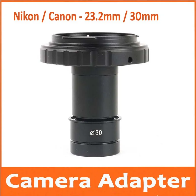 

9.6X Eyepiece Lens 23.2mm 30mm Digital Canon Nikon SLR Camera Adapter Interface T2 Mount Adapter Fo Biological Stereo Microscope