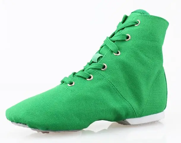 Nuevo 2017 hombres mujeres deportes zapatillas de baile zapatos de baile de Jazz con cordones botas de baile azul rojo negro tostado verde blanco