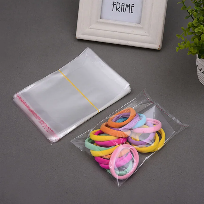 600PCs/lot Self Adhesive Seal bag Clear Plastic OPP Bags Transparent Plastic Boutique Packaging Bags 8x14cm free shipping