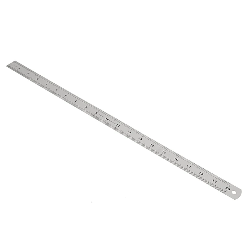 1Pcs High Quality 0.7mm Double Side Scale Stainless Steel Straight Ruler Measuring Tool 50cm Household Measurement Straight Rule