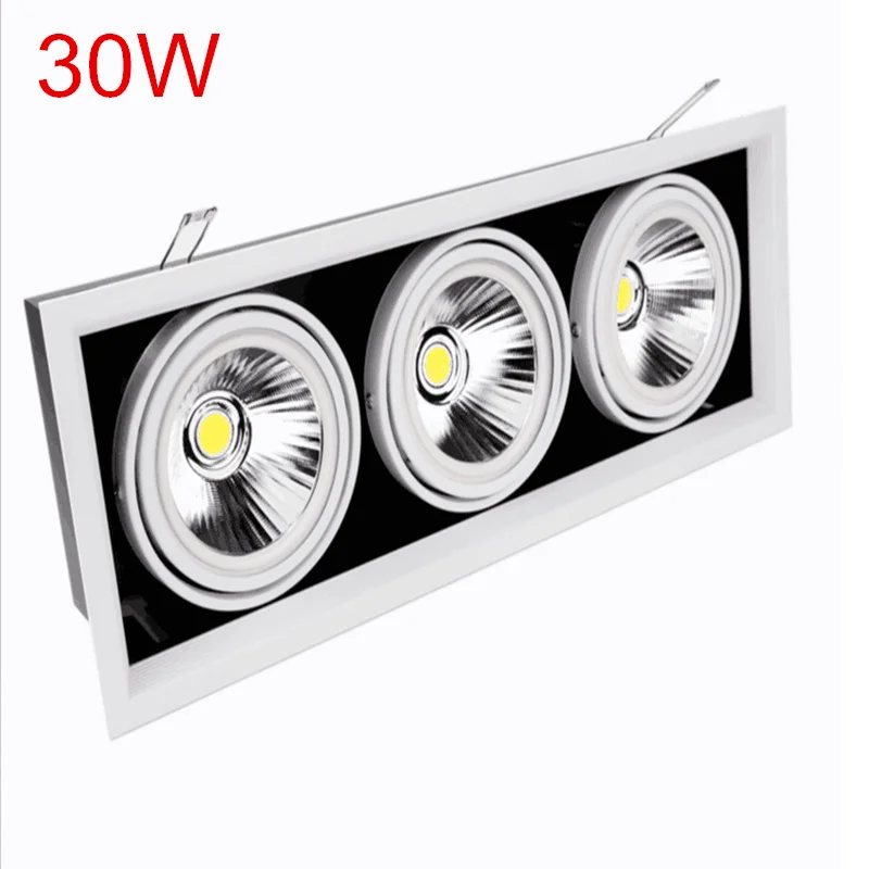 

Bright LED Dimmable COB Downlight 10W 20W 30W Square 2 Heads Ceiling Recessed Downlight Indoor Lighting Home Decor AC85-265V