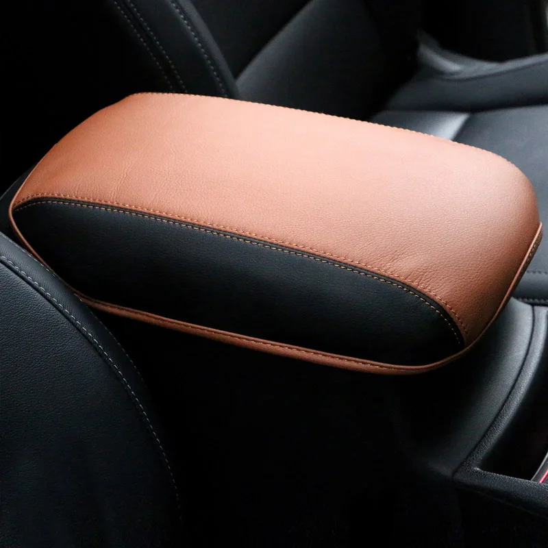 Leather Car Armrest Cover Case Center Console Arm Rest Seat Box Pad For Kia Sportage 4 QL 2016-2018 2019 2020 2021 Accessories