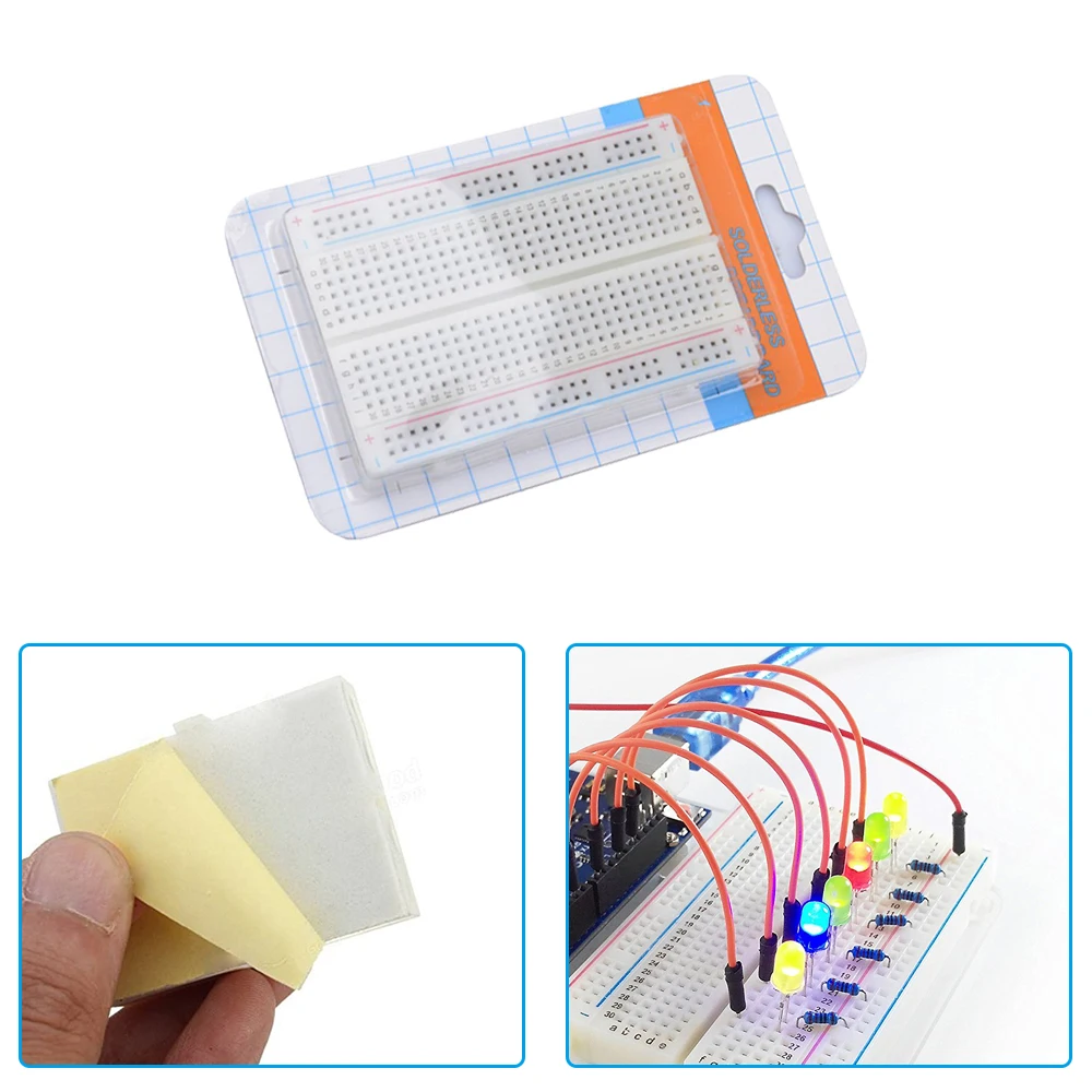 Generalduty Starter Kit Electronic Parts for Arduino W/LED / Jumper Wires / Breadboard +white Box+11 Projects(online)
