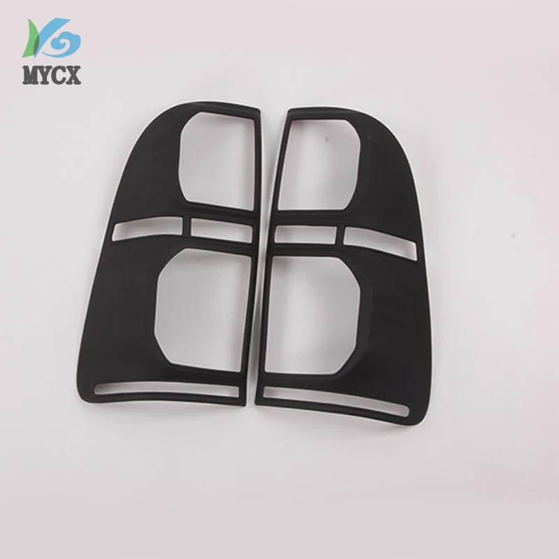 2PCS For Toyota Hilux Accessories ABS Matte Black Rear Lamp Cover Tail Lamp Casing For Toyota Hilux Vigo 2012 2013 2014