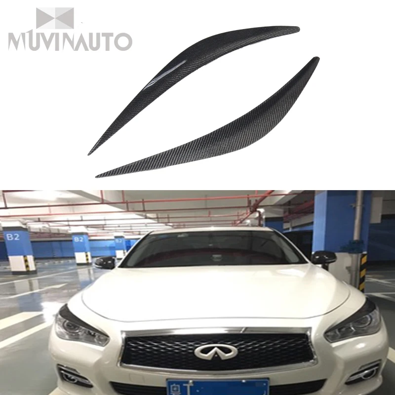 

Applicable for Infiniti Q50 carbon fiber headlamp eyelid eyebrows Q50 2014-2016