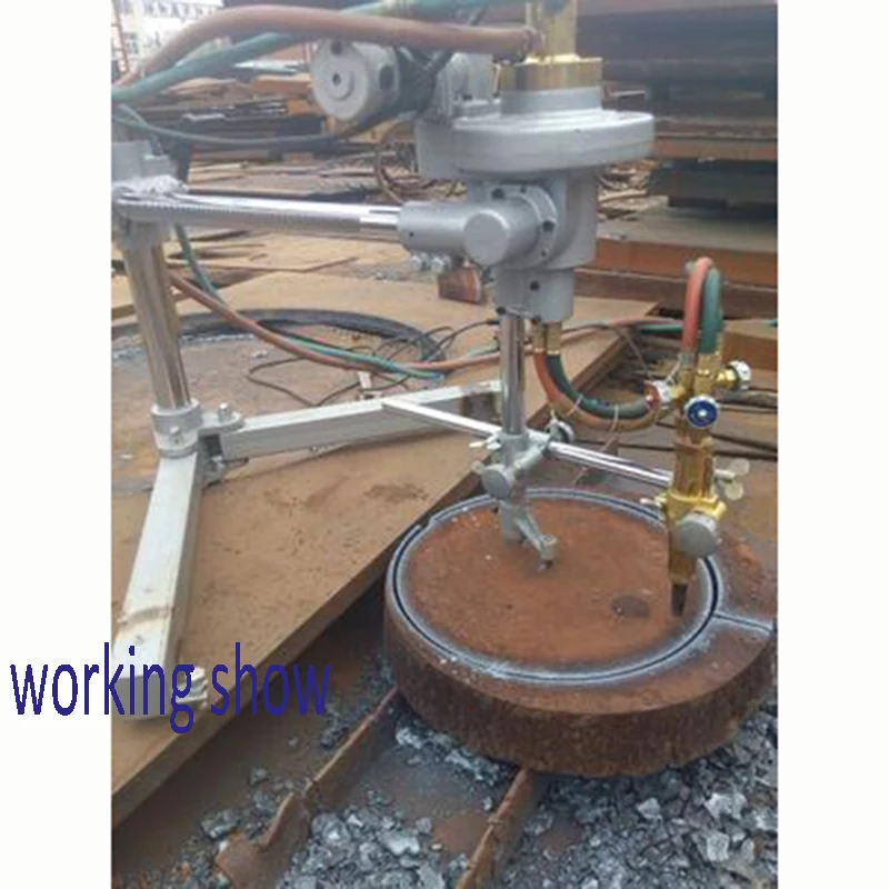 Circular gas Flame semi-automatic single head cutting machine for cutting Flange ring disc Wafer