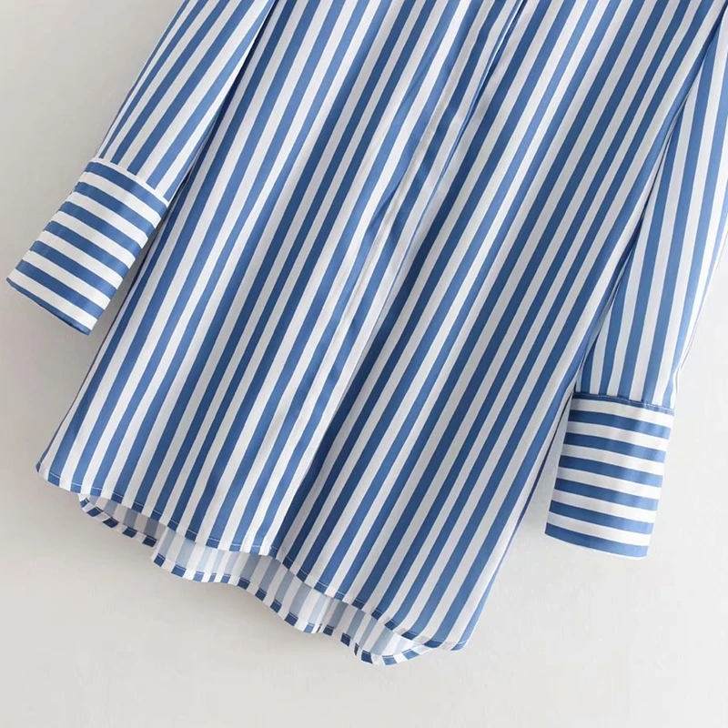 Vintage frauen shirts striped lange bluse langarm damen unregelmäßigen büro tops blusas koreanische mode kleidung streetwear