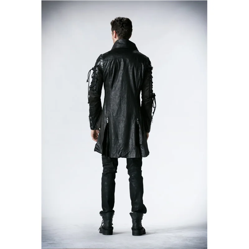 Punk Rave Gothic Man-made Leather Rock studded Cotton Jacket Coat Streampunk HoodieLot S-3XL Y349