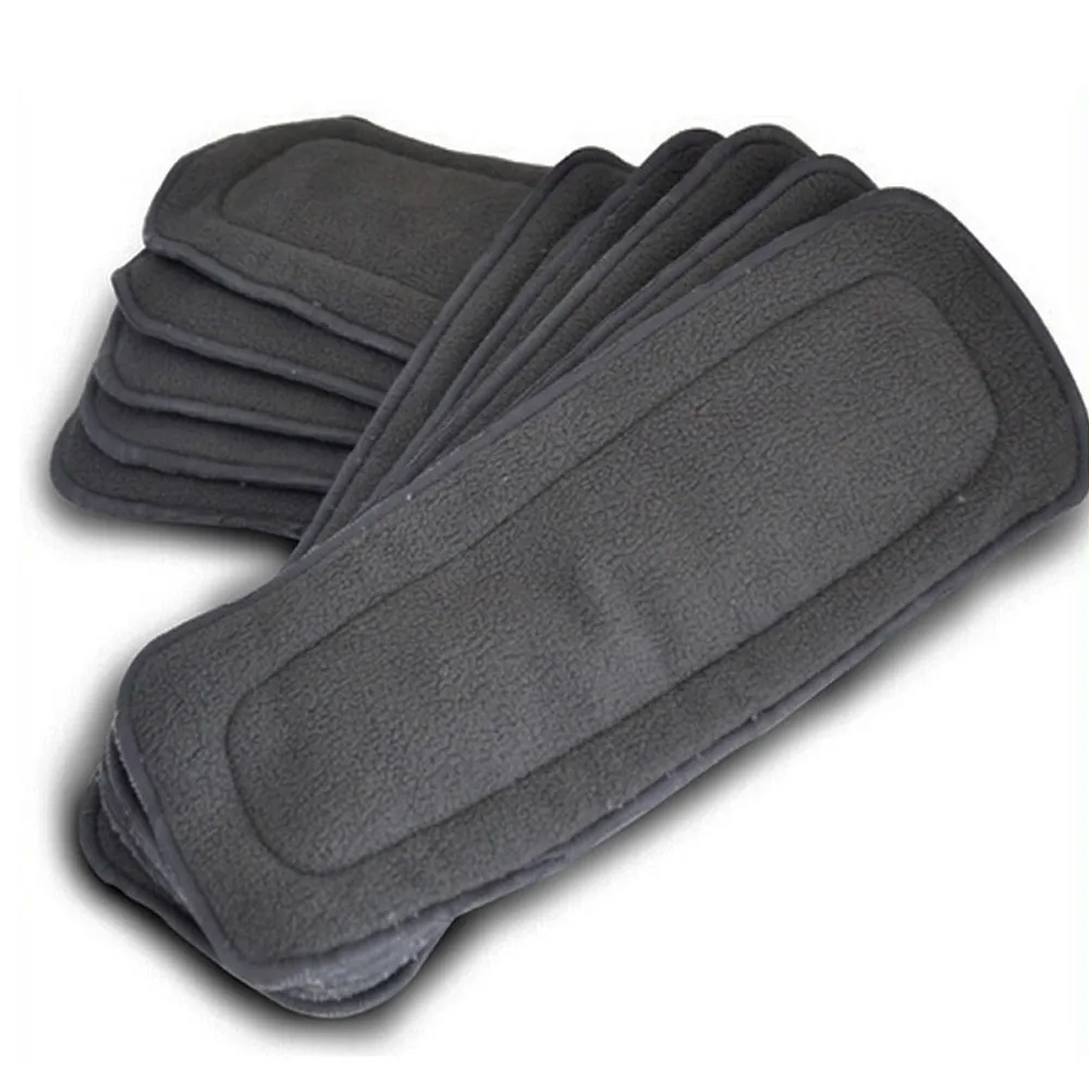 

11/11 Well-Quality 20Units A Pack Bamboo Charcoal Inserts Reusable Liners For Pocket Cloth Diapers Absrobent Pads 5- layers