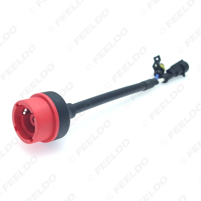FEELDO 1PC Car D2S D2R D2C D4S Headlight Socket Wiring Harness AMP Wire Relay Connector HID Ballasts Bulb Light Adapter #CA5996