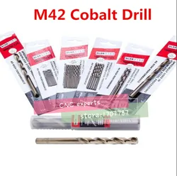 10PCS 0.3mm-3.0mm HSS-CO M42 Drill Bits Cobalt high speed steel twist Drill Stainless Steel (0.5/1.0mm/1.5mm/2.0mm/2.5mm/2.8mm)