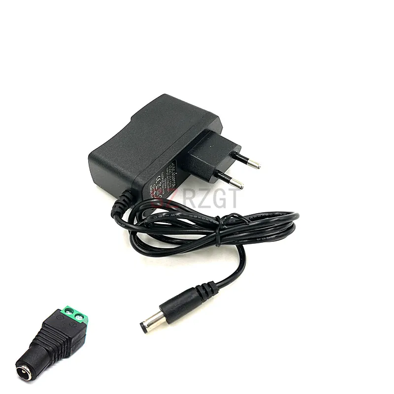 EU Plug AC 100-240V To DC 12V 1A 2A 3A 12W 24W 36W Power Supply Adapter Cord for LED Strip light / with connector