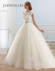 Customized Vestido de noiva Lace And Tulle Bride Wedding Dress Princess Tube Top Beading Wedding Gown