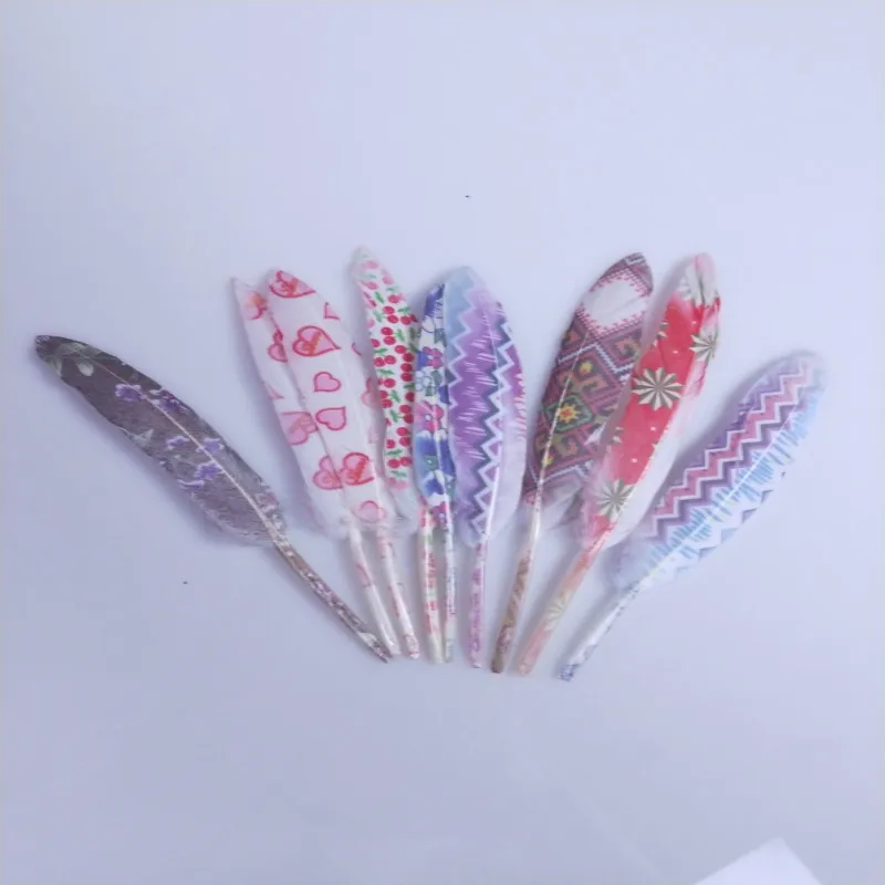 10 pcs colors plume Goose feather small straight knife Diy feather kindergarten materials by hand 8-15cm/3-6inch