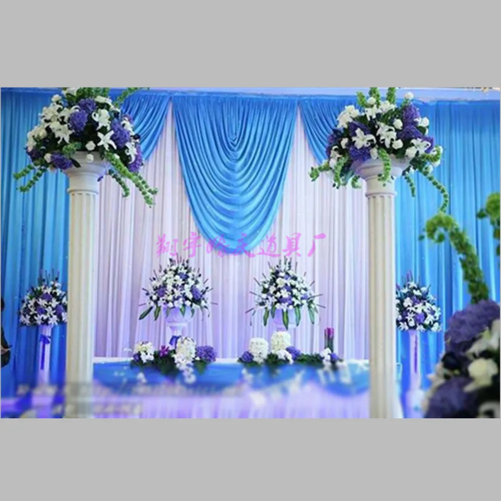 Ice Silk Wedding Backdrop Swag Drape, Stage Background Curtain, Decoration, High Quality, 3x6m (10ftx20ft)