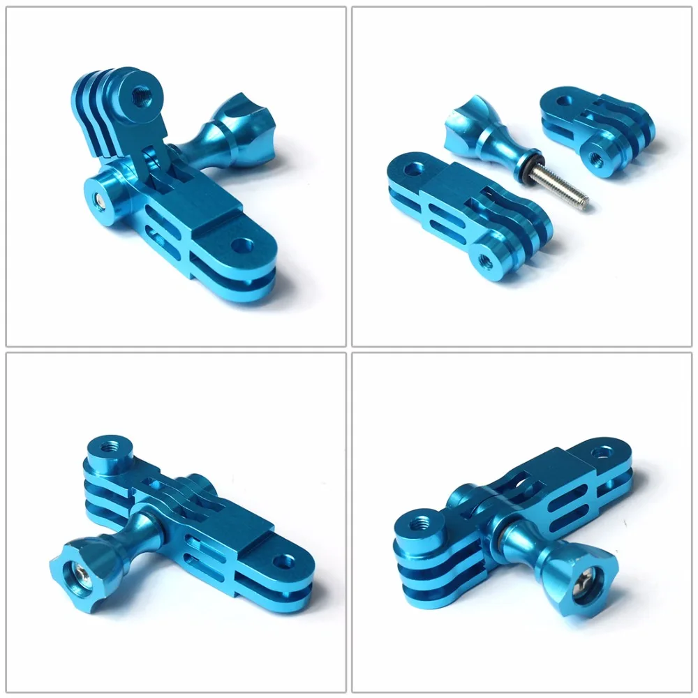 محول تثبيت ذراع محوري ثلاثي الاتجاه من الألومنيوم باستخدام الحاسب الآلي ، حامل حامل ثلاثي القوائم لكاميرا الحركة ، مناسب لـ GOPRO Hero 13 ، 12 ، 11 ، 10 ، DJI Yi ، SJcam ، EKEN ، AEE ، Sony