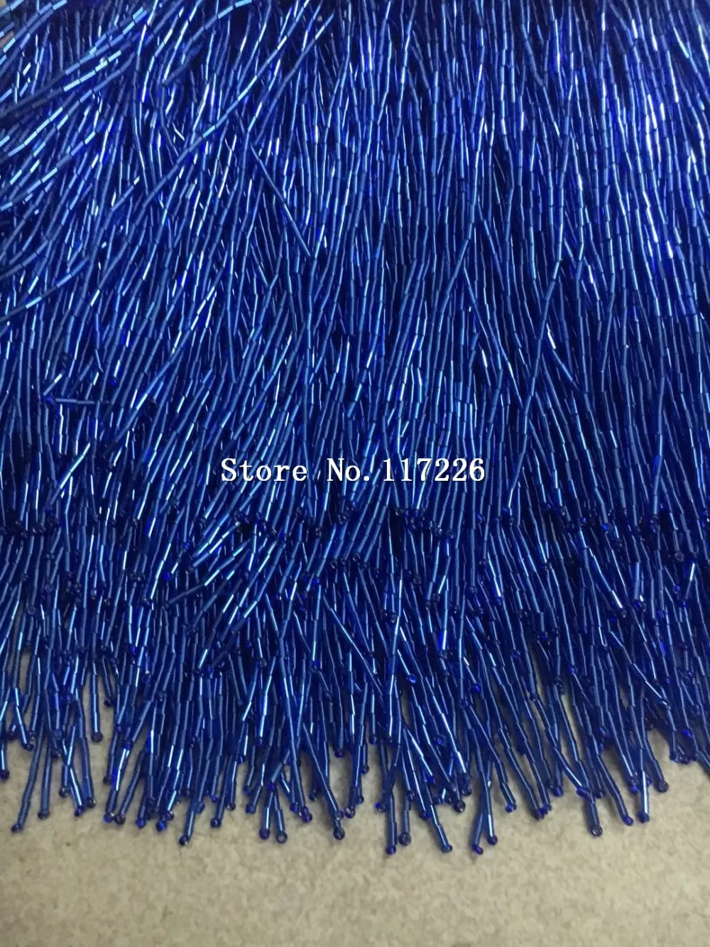 

5yards/bag ribbon blue beads tassel fringe 15cm width for wedding bridal gown dress/party sawing