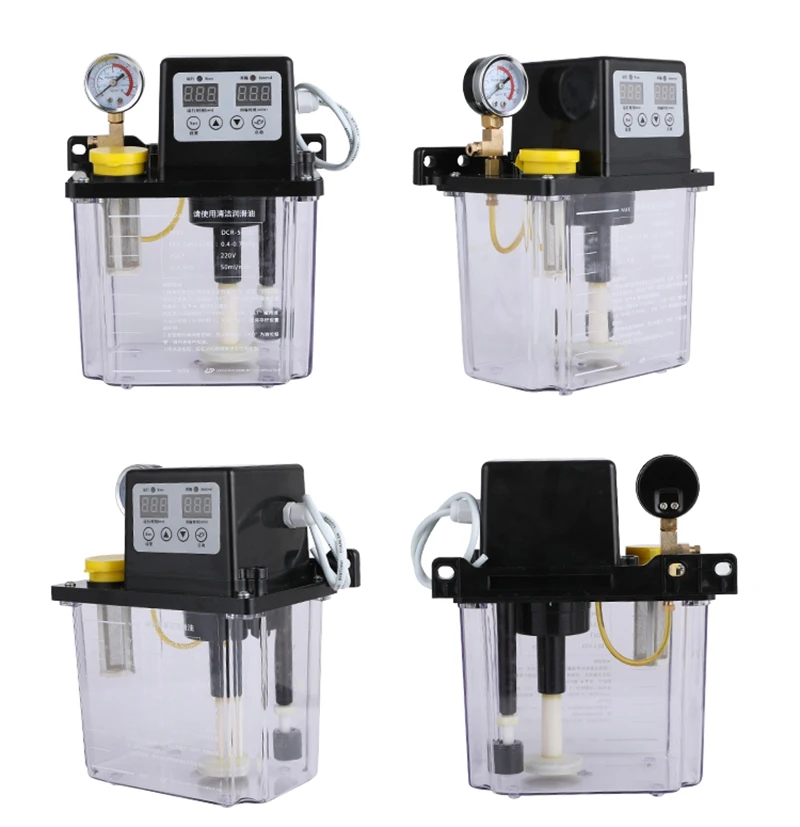 Fully Automatic 2L Lubricating Oil Pump Kit With Pressure Gauge 220V CNC Electromagnetic Lubrication Pump TECNR