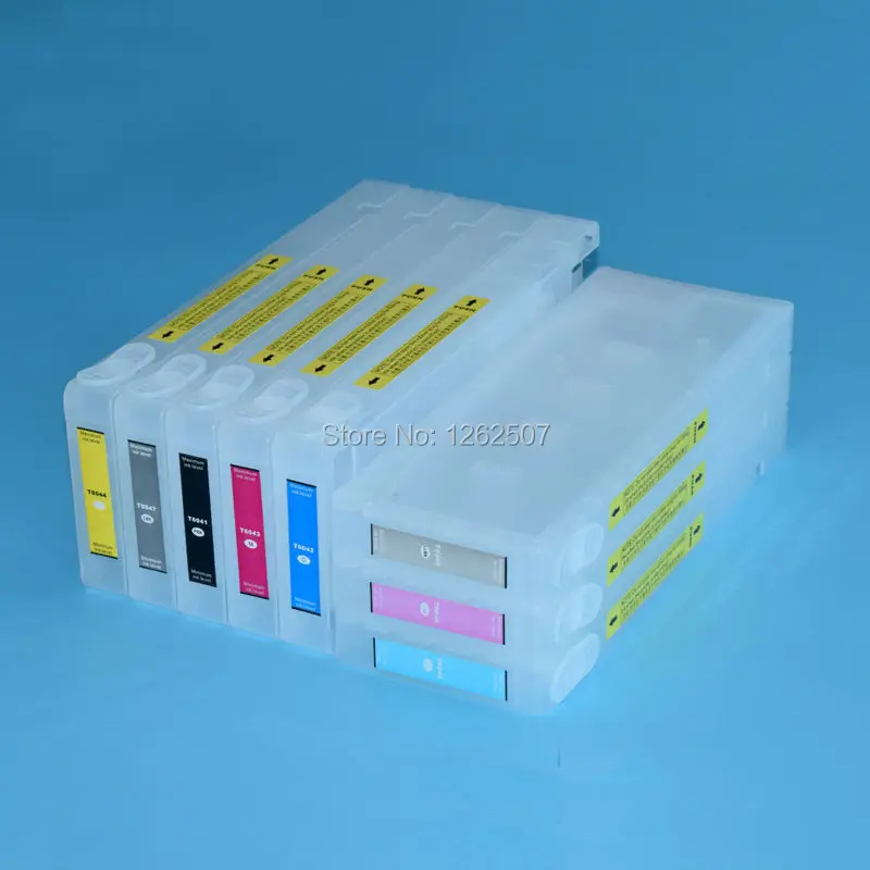 

350ML T6031 T6041 Refillable Ink Cartridges With Chips And Resetter For Epson Stylus PRO 7880 9880 Wide-Format InkJet Printers