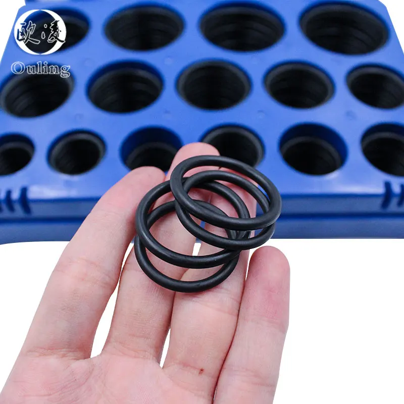 NBR O Rings Rubber Ring Kit 30Sizes Nitrile ORing Sealing O-rings Set Gasket Blue Assortment Kit Box Oil resistance Ring