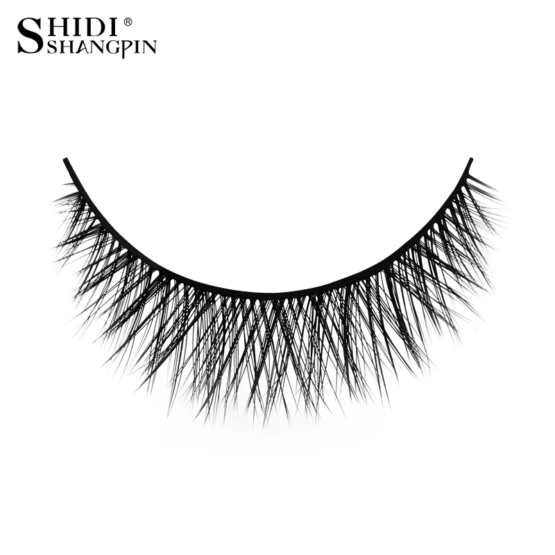 SHIDISHANGPIN 1 box mink eyelashes natural long 3d mink lashes short  Cross Messy false eyelash 8mm 3 pairs mink eyelashes X05