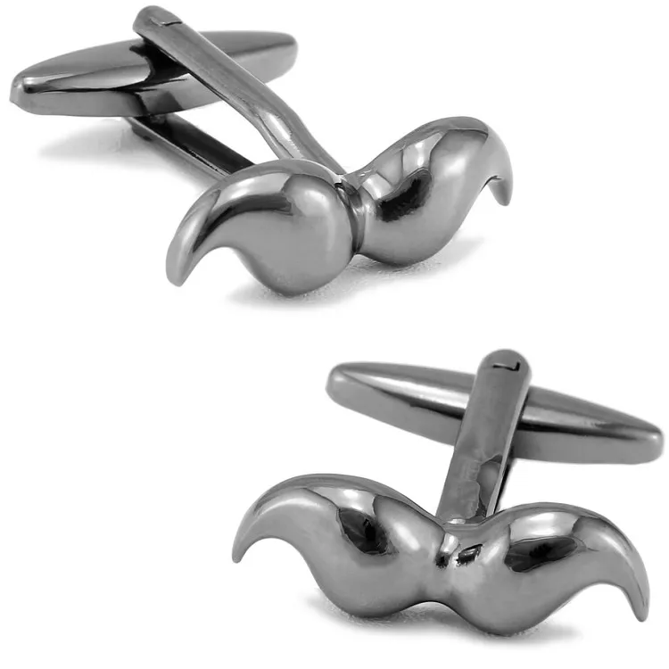 SPARTA Tungsten Electroplated + Beard shape man's cufflinks  + free shipping !!! High quality metal