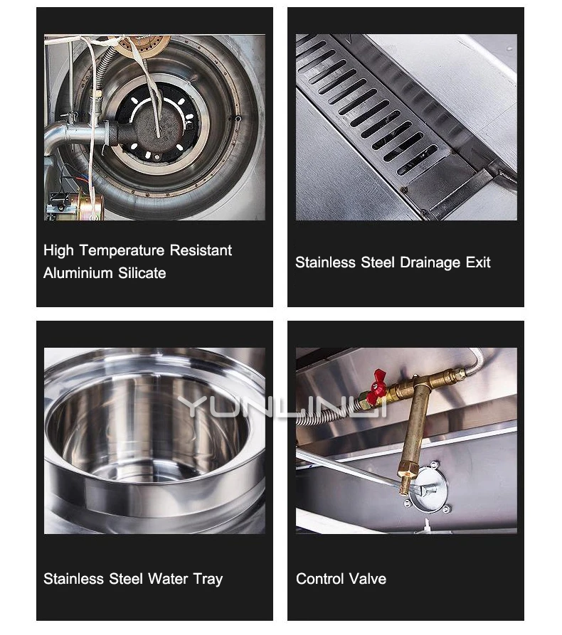 الفولاذ المقاوم للصدأ الغاز موقد واحد الموقد الغاز المدى التجارية الإلكترونية اشتعال الغاز طباخ LC-CL01