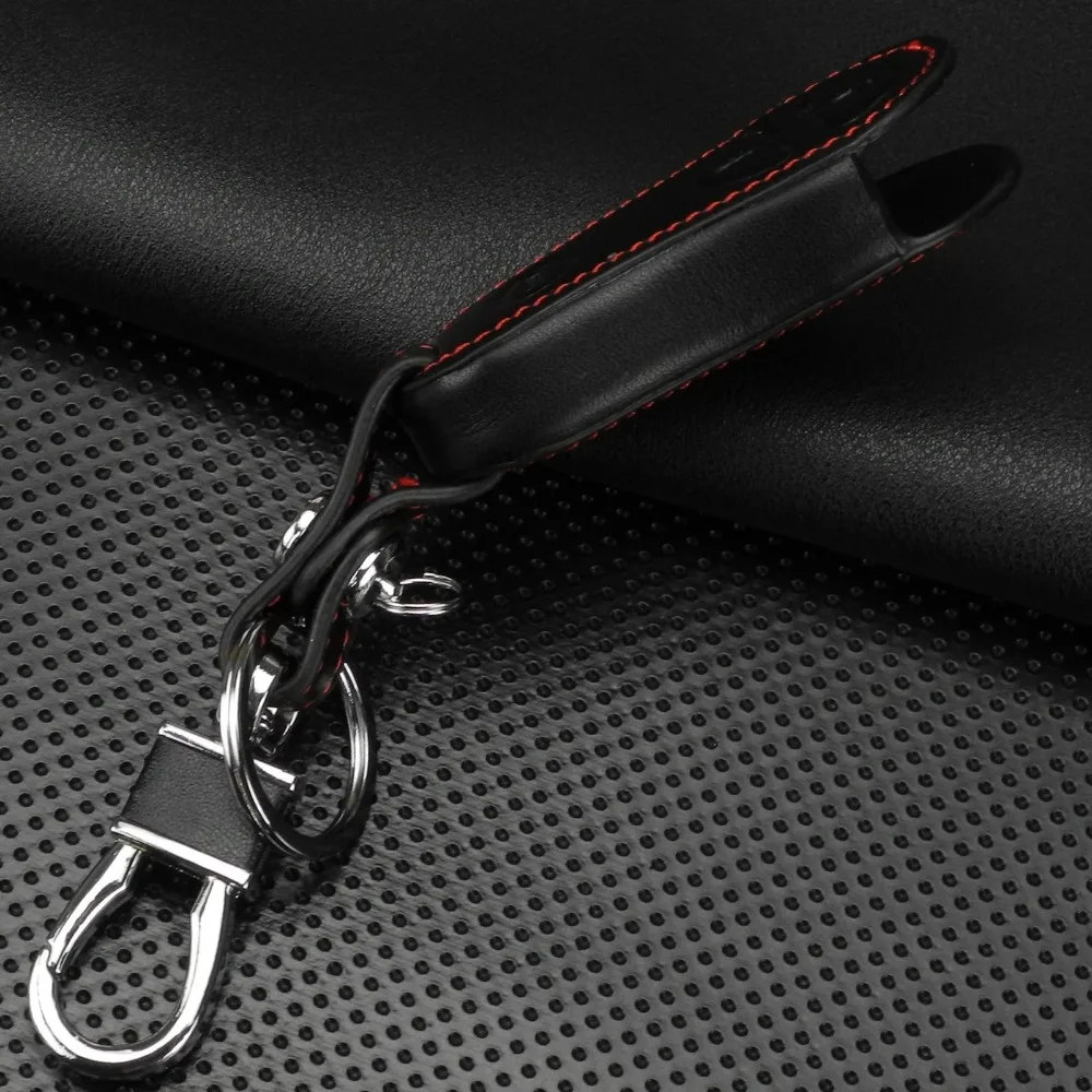 jingyuqin Remote Leather Car Key Case Cover For Chrysler Dodge Jeep Car Cover 3 Buttons Holder