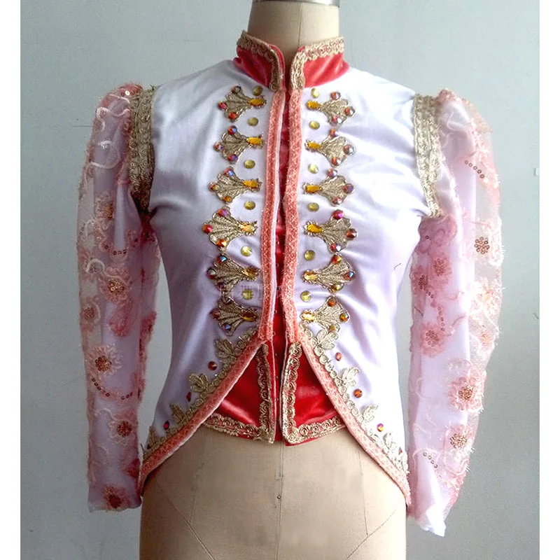 Customized Ballet Tunic Jacket For Man,Ballet Top Flower Dance Costumes Retail Wholesale