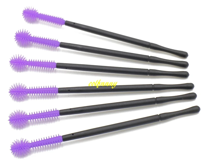 30000pcs/lot Adjustable Silicone eyelash brush head lashes brushes disposable makeup brushes tools 7 styles