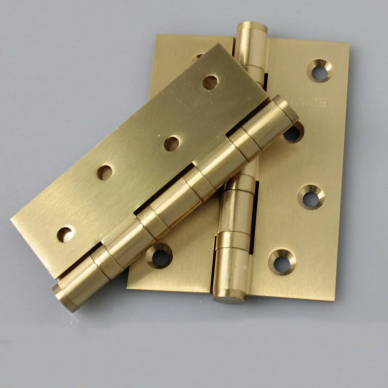 all copper thickening wooden door hinge Silent chain bearing hinge 2pcs